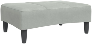 vidaXL Fußhocker Hellgrau 77x55x31 cm Samt 4007375