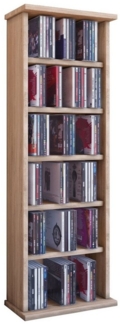 VCM CD / DVD Media Regal Vostan 25248 Sonoma-Eiche (Sägerau) H. 92 x B. 31 x T. 18 cm