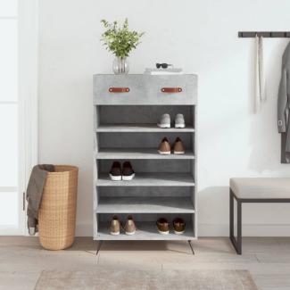 vidaXL Schuhschrank Betongrau 60x35x105 cm Holzwerkstoff 829584