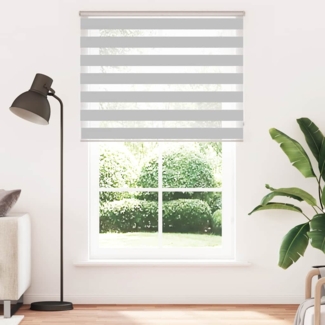 vidaXL Zebrarollo Hellgrau 140x230 cm Stoffbreite 135,9 cm Polyester 4014503