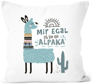 SpecialMe Dekokissen Kissen-Bezug Mir egal ich bin ein Alpaka - Alpaka-Motiv Lama Geschenk Alpaka-Liebhaber Dekokissen SpecialMe®
