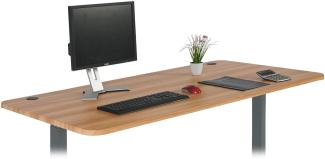 Tischplatte HWC-D40 für Schreibtische, Schreibtischplatte, 160x80cm MVG-zertifiziert ~ eichefarben