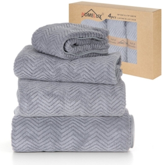 HOMELUX Handtuch Set 2 / 3 / 4 teilig Badetuch Set + Towel saugstarkes Frottiertücher Set, (Badetuch, 4-St), Saugstark mit griffiger Oberfläche
