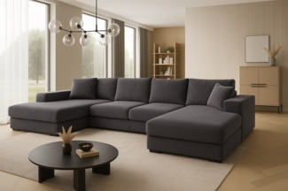 Ecksofa VERONA 328x182 cm mit Schlaffunktion, Bonellfederkern und Bettkasten