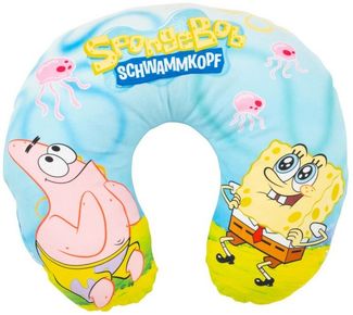 United Labels® Dekokissen Spongebob Schwammkopf Jellyfish Reise Nackenkissen Nackenhörnchen