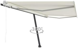 vidaXL Standmarkise Automatisch 400x300 cm Cremeweiß 3069747