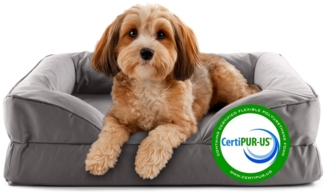 Lumaland Hundebett In-& Outdoor S 70 x 60 x 18 cm grau vakuumiert