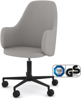 ASSMANN Schalenstuhl Consento Triest High Back gepolstert mit Rollen Beige 56x63x98cm Textil
