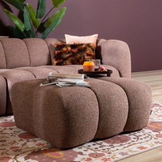 Bronx71 Hocker Luca Bouclé rot/rosa