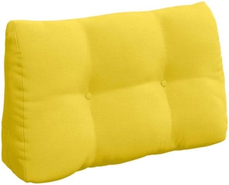 vidaXL Rücken Kissen Helles Gelb 80 x 24 x 50 cm Stoff 42014421