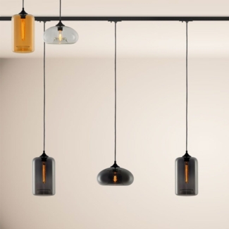 s.luce Cruet Esstischlampe 1-Phasen-Schiene 200cm Mitteleinspeiser Klar