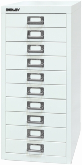 Bisley MultiDrawer™, 29er Serie, DIN A4, 10 Schubladen, Farbe verkehrsweiß