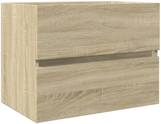 vidaXL Waschbeckenunterschrank Sonoma-Eiche 60x38,5x45cm Holzwerkstoff 849636