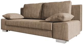 Mirjan24 Sofa Laura mit Schlaffunktion und Bettkasten, Lawa 02 beige