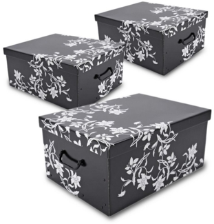 Spetebo Aufbewahrungsbox (Set, 3 St, Aufbewahrungsboxen), Stapelbox Geschenkbox
