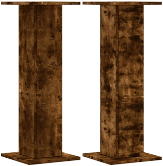 vidaXL Pflanzenständer 2 Stk. Räuchereiche 30x30x80 cm Holzwerkstoff 3307868