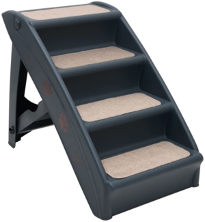 vidaXL Hundetreppe mit 4 Stufen Klappbar Dunkelgrau 171172