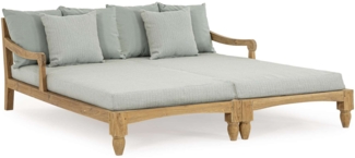 Daybed Bali aus Teakholz, Aqua