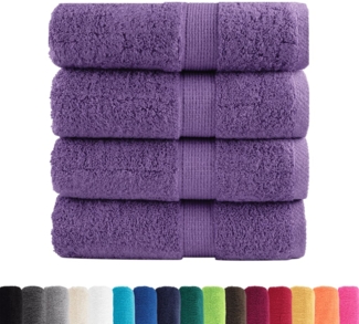 vidaXL Premium-Gästetücher SOLUND 4 Stk. Lila 30x50 cm 600 g/m² 137351