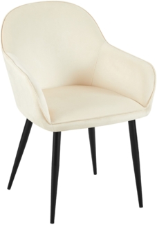 CLP Esszimmerstuhl Boise Samt,creme