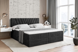 ALTDECOR Boxbett ERNINA (Multipocket-Matratze H4, H3 Matratze Bonellfederung, Topper, Kopfteil)
