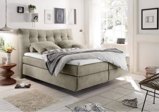 Boxspringbett 180x200 cm MALIBU-09 in Soro 23 sand