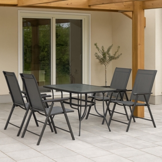 HTI-Living Gartenstuhl 4er Set moderner Gartenstühle (Set, 4 St), Klappstühle Balkonstühle