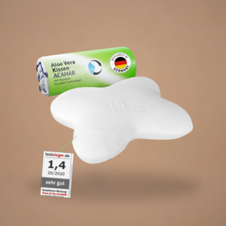 ACAMAR Seitenschläferkissen Schmetterlingsform + Aloe Vera Bezug