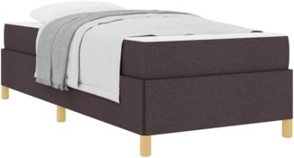 vidaXL Bettrahmen mit Matratze Dunkelbraun 90 x 200 cm Stoff 3398909