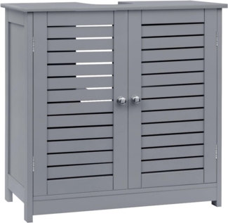 EUGAD Waschbeckenunterschrank (1-St) Unterschrank 60x30x60 cm mit 2 Türe Grau