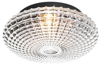 Qazqa Außen-Deckenleuchte Nohmi, ohne Leuchtmittel, E27, Transparent, Klassisch / Antik, Glas, 1-flammig