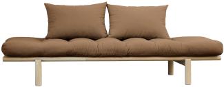 KARUP DESIGN PACE Futonsofa Gestell Natur Matratze Mocca