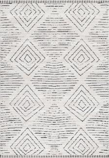 Kurzflor Teppich Tigras Läufer - 80x250 cm - Creme