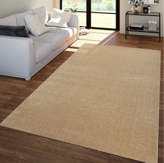 TT Home Teppich, Rechteckig, Höhe: 12 mm, Wohnzimmer Teppich Kurflor Unifarbendes Design Modern Und Zeitlos