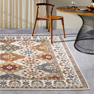 Villeroy & Boch Outdoorteppich Domenique, rechteckig, Höhe: 3 mm, Outdoor, Flachgewebe, wetterfest, Balkon, Garten, Klassisch, Terrasse