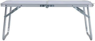 vidaXL Klappbarer Campingtisch Weiß Aluminium 60 x 40 cm 48185