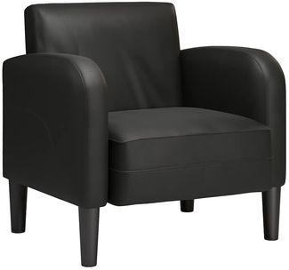 vidaXL Sessel mit Armlehnen Schwarz 54 cm Kunstleder 4100529