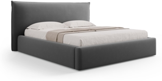 Micadoni Bett Kaelle Samtstoff Grau 200x200