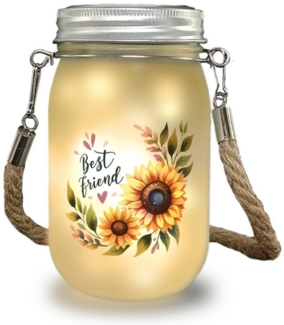 speecheese Dekolicht Beste Freundin Sonnenblume Solarlicht mit Spruch Best friend