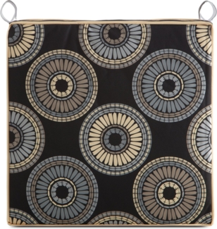 Wasserdichtes Stuhlkissen Outdoor GARTEN 19B 40X38X4 schwarz beige
