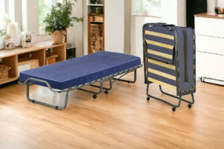 Dmora Klappbett Citrino, Klappbett mit 15 Latten, platzsparendes Kinderbett, 100 % Made in Italy, 80 x 200 x 40 cm, inklusive Memory-Matratze