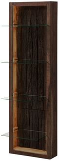 Wandregal Akazie 45x30x145 dunkelbraun lackiert BARK #204
