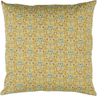 Ib Laursen - Kissenbezug Kissenhülle 50x50cm Beige Blau Blumenmuster 1954-22