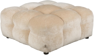 HACKMAN Hocker 100 x 100 cm Velours Beige von DUTCHBONE