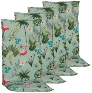 NYVI Hochlehnerauflage Hochlehner Auflagen Rio 4er Set - Stuhlauflage für Gartenstühle, (4 St), Sitzauflage, Pflegeleicht, Robust, Bequem