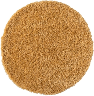 OTTO home Hochflor-Teppich Banji, rund, Höhe: 37 mm, Uni Farben, weich und flauschig, auch als rechteckig erhältlich