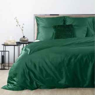 Eurofirany Bettwäsche Bettwäschegarnitur Ehebett mit Seidenglanz Makosatin Satinbaumwolle, Baumwolle, Hochwertige Bettwäsche, klassisch, musterlos