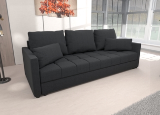 AX LIVING Schlafsofa modern Dolceo 226 cm breit – anthrazit farbene Couch