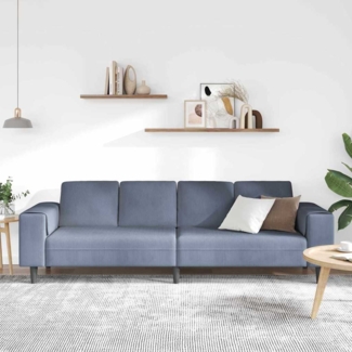 vidaXL Stoffsofa mit Kissen, Cord blau