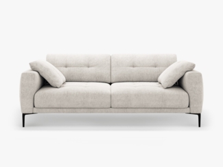 Micadoni Sofa Bemy 3-Sitzer Strukturierter Stoff Beige